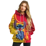customized maryland terrapins stitch red hoodie best selling
