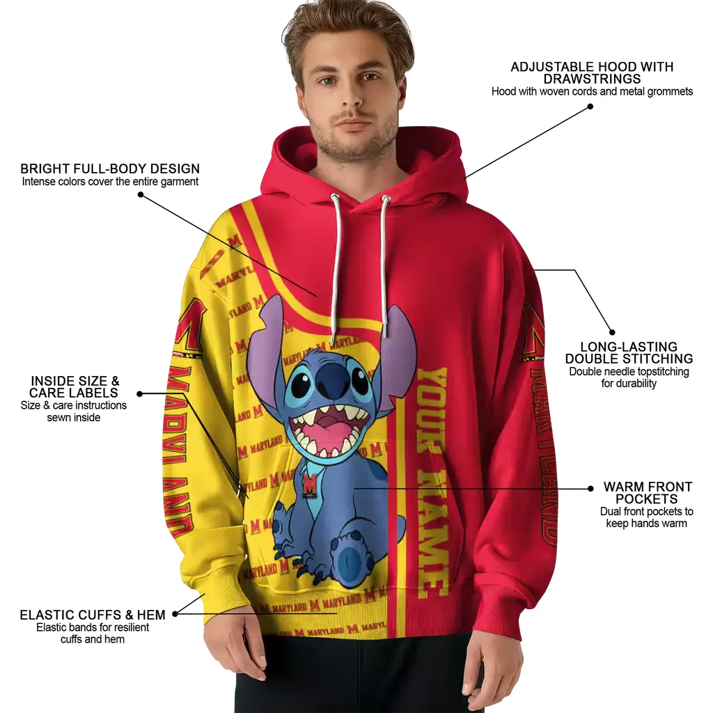 customized maryland terrapins stitch red hoodie latest model customized maryland terrapins stitch red hoodie latest model