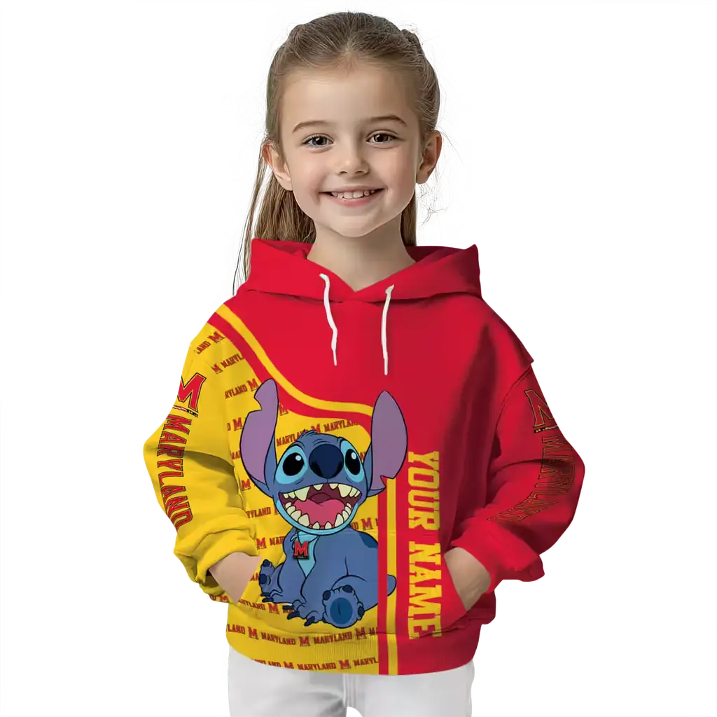 customized maryland terrapins stitch red hoodie top rated customized maryland terrapins stitch red hoodie top rated