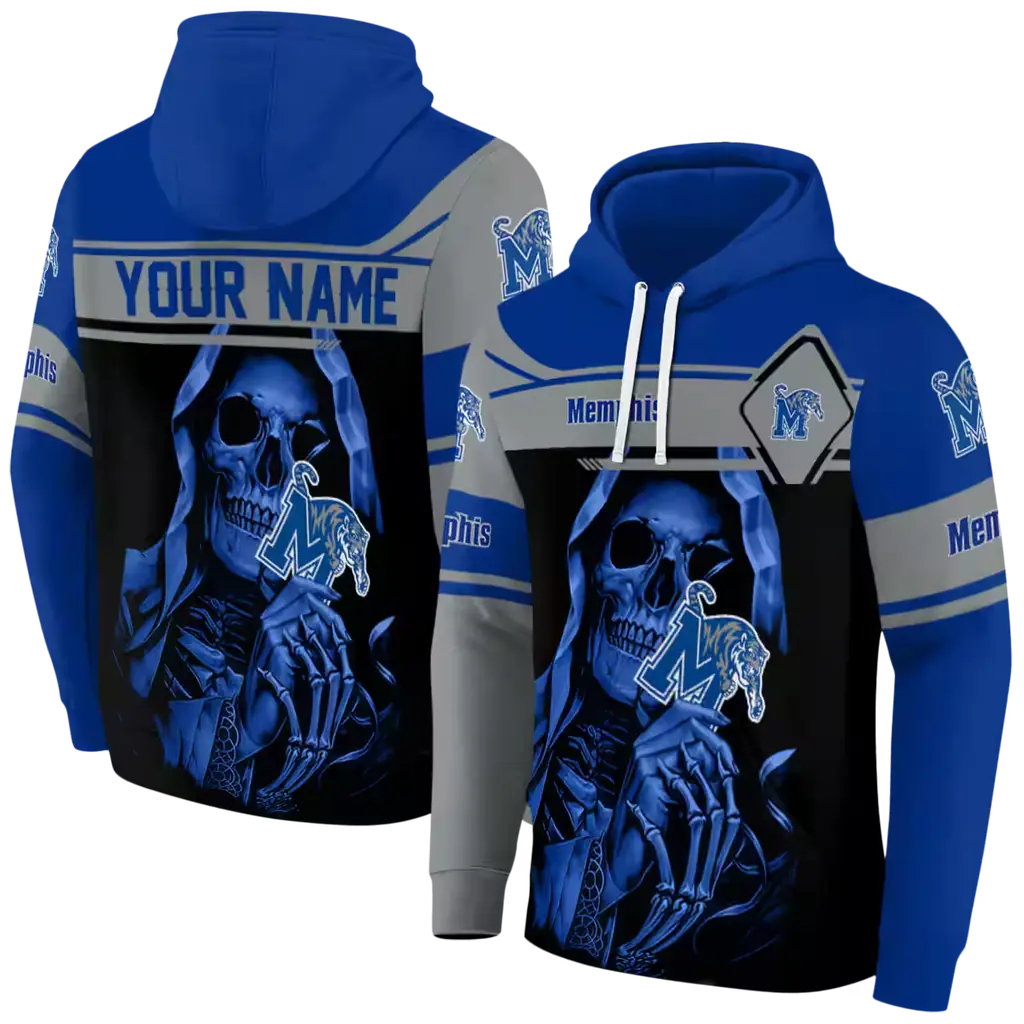 customized memphis tigers grim reaper blue black hoodie fashion forward customized memphis tigers grim reaper blue black hoodie fashion forward