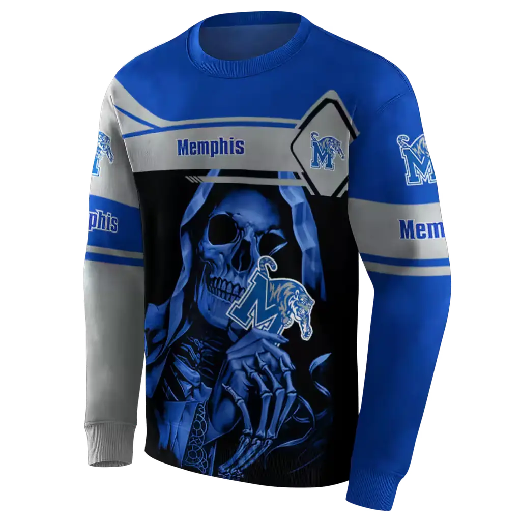 customized memphis tigers grim reaper blue black hoodie new arrival customized memphis tigers grim reaper blue black hoodie new arrival