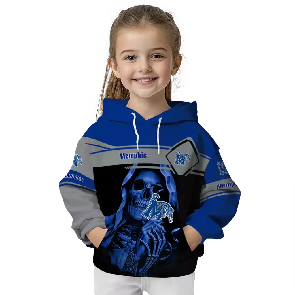 customized memphis tigers grim reaper blue black hoodie top rated customized memphis tigers grim reaper blue black hoodie top rated
