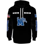 customized memphis tigers punisher skull black hoodie best selling