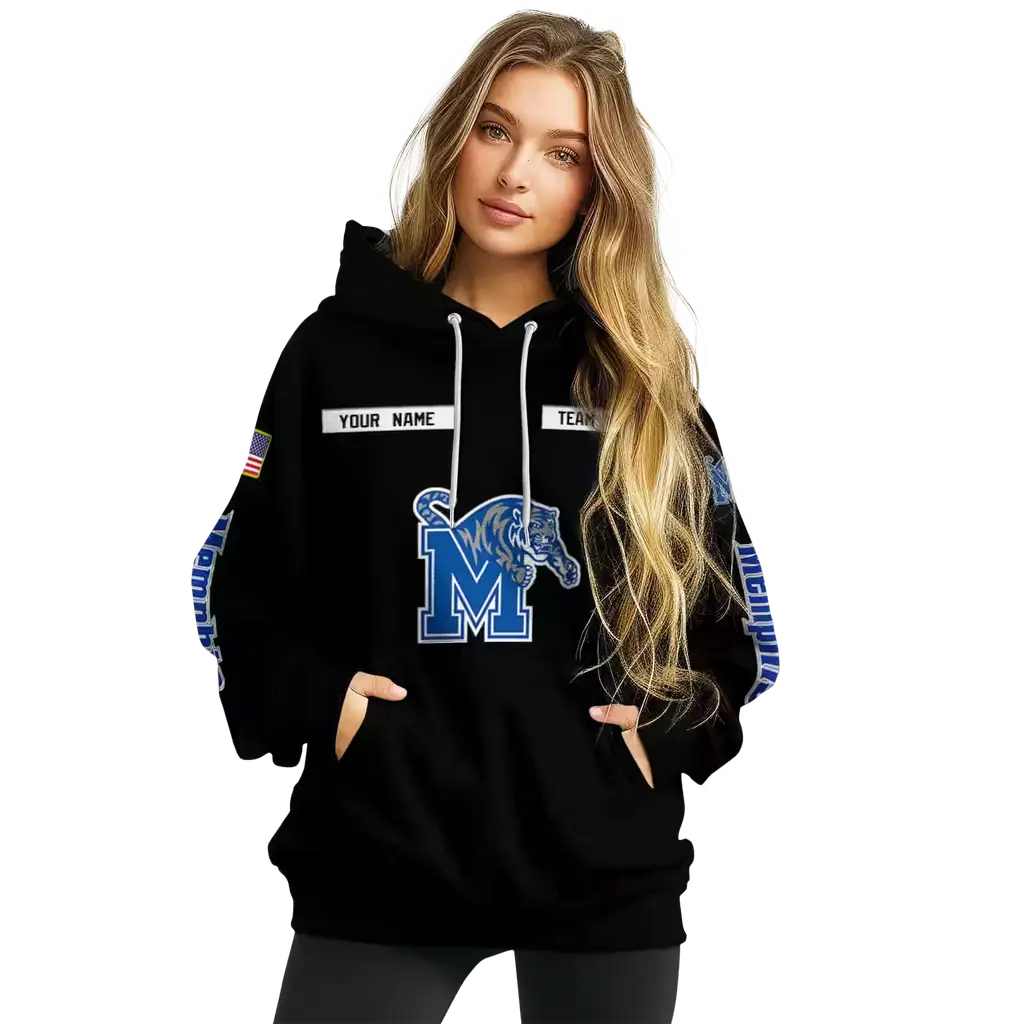 customized memphis tigers punisher skull black hoodie high quality customized memphis tigers punisher skull black hoodie high quality