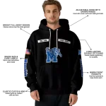 customized memphis tigers punisher skull black hoodie best selling