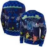customized memphis tigers spongebob patrick star blue navy hoodie best selling