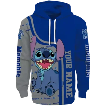 customized memphis tigers stitch blue hoodie best selling