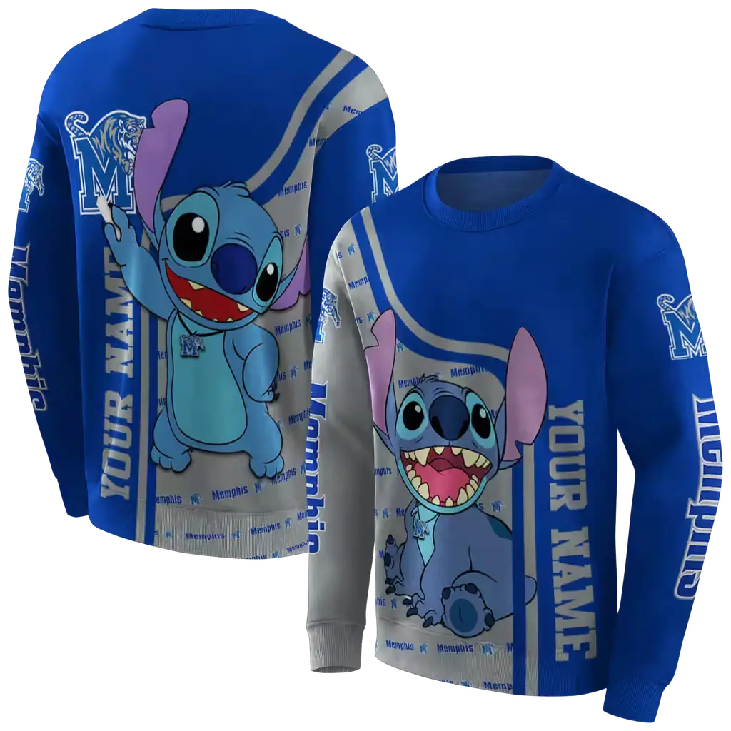 customized memphis tigers stitch blue hoodie premium grade customized memphis tigers stitch blue hoodie premium grade