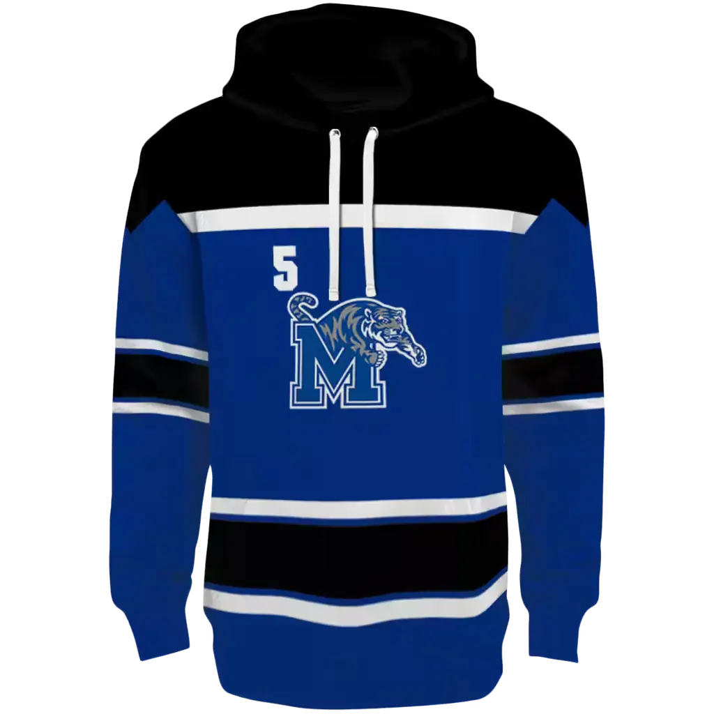 customized memphis tigers striped pattern blue hoodie best selling customized memphis tigers striped pattern blue hoodie best selling