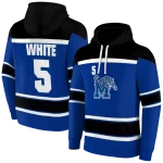 customized memphis tigers striped pattern blue hoodie best selling