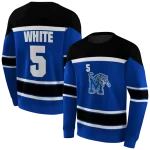 customized memphis tigers striped pattern blue hoodie best selling