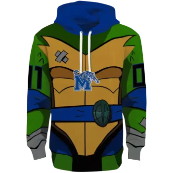 customized memphis tigers superhero armor blue green hoodie best selling