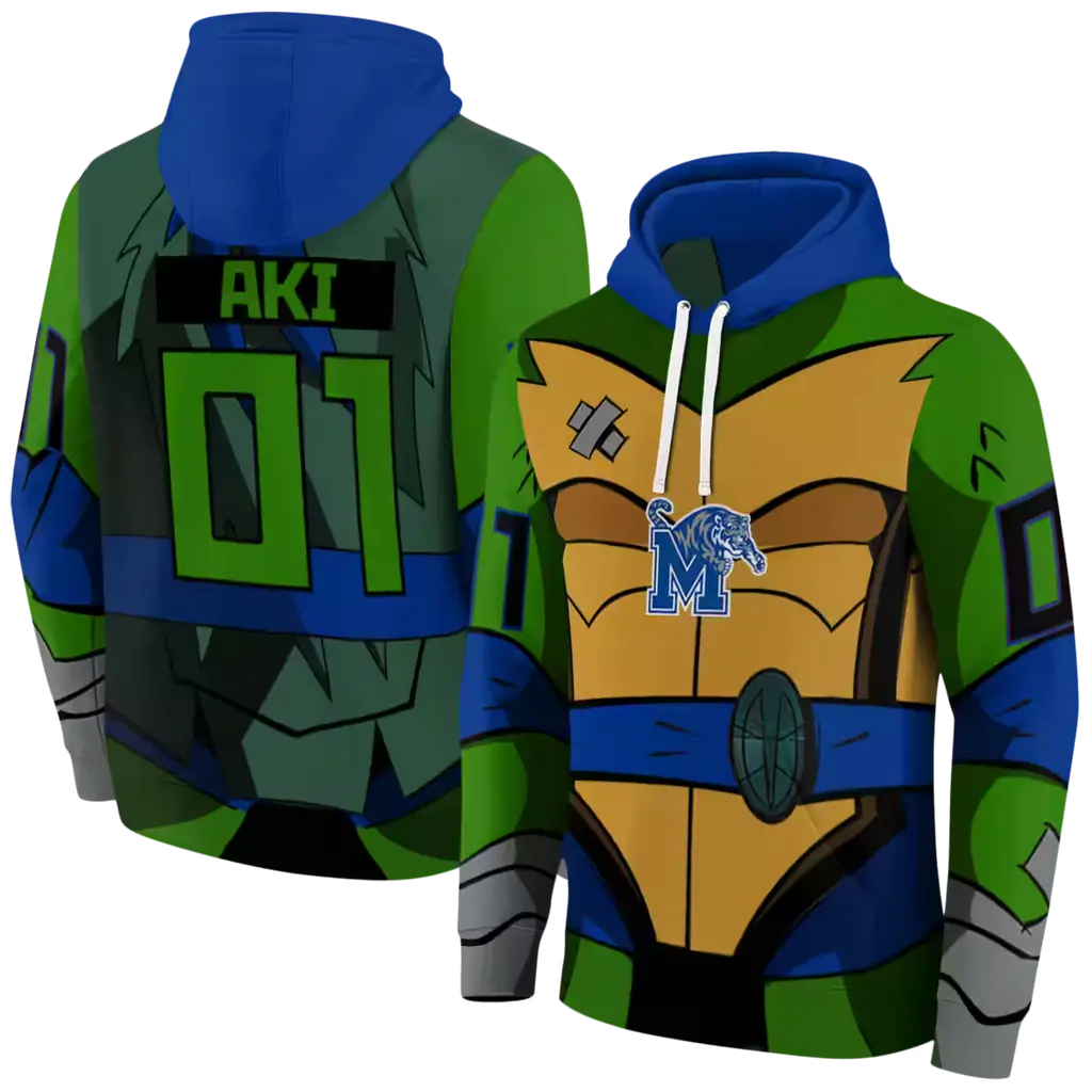 customized memphis tigers superhero armor blue green hoodie fashion forward customized memphis tigers superhero armor blue green hoodie fashion forward