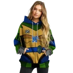customized memphis tigers superhero armor blue green hoodie best selling