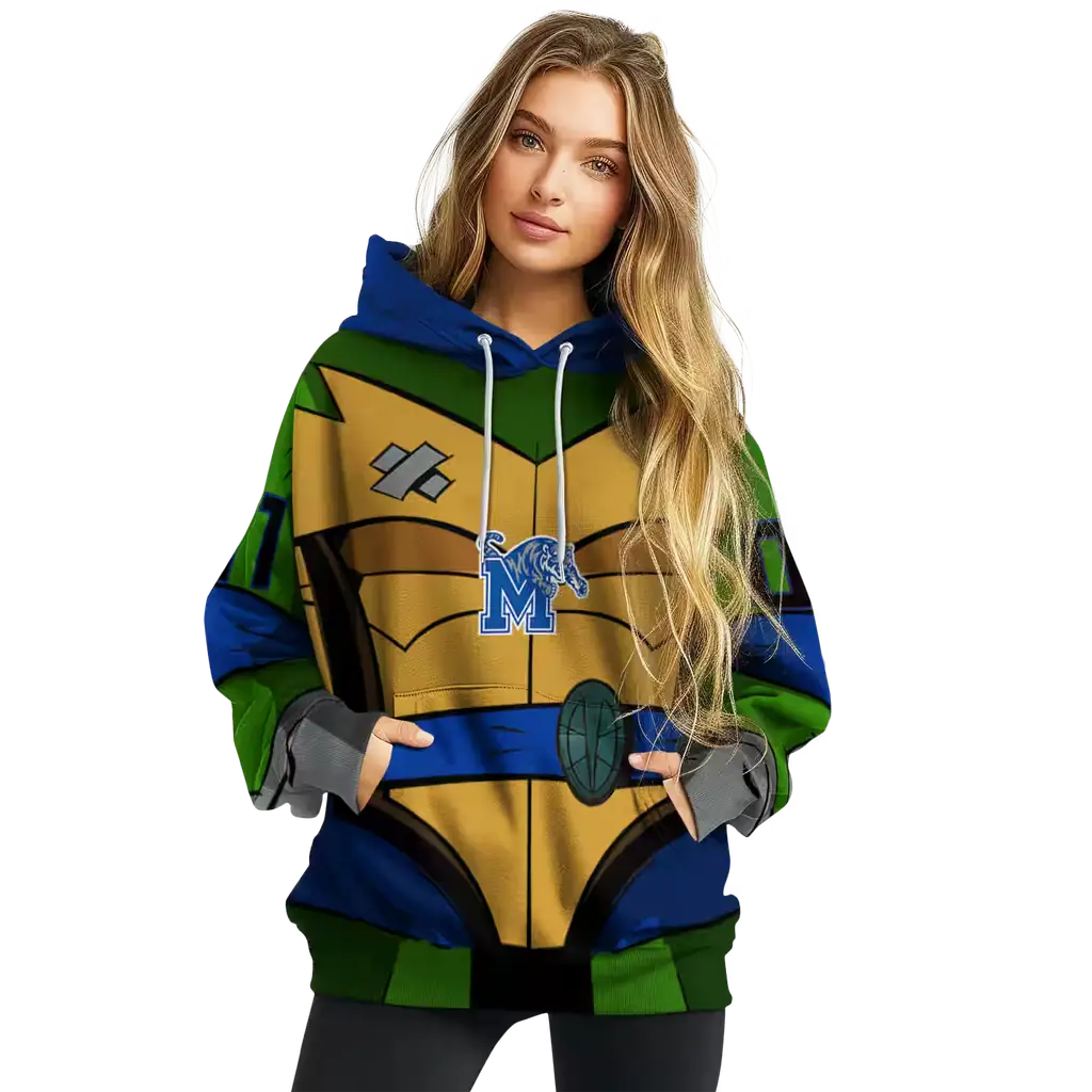 customized memphis tigers superhero armor blue green hoodie high quality customized memphis tigers superhero armor blue green hoodie high quality