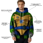 customized memphis tigers superhero armor blue green hoodie best selling