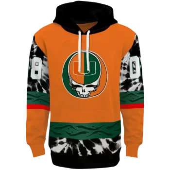 customized miami hurricanes grateful vibes orange hoodie best selling