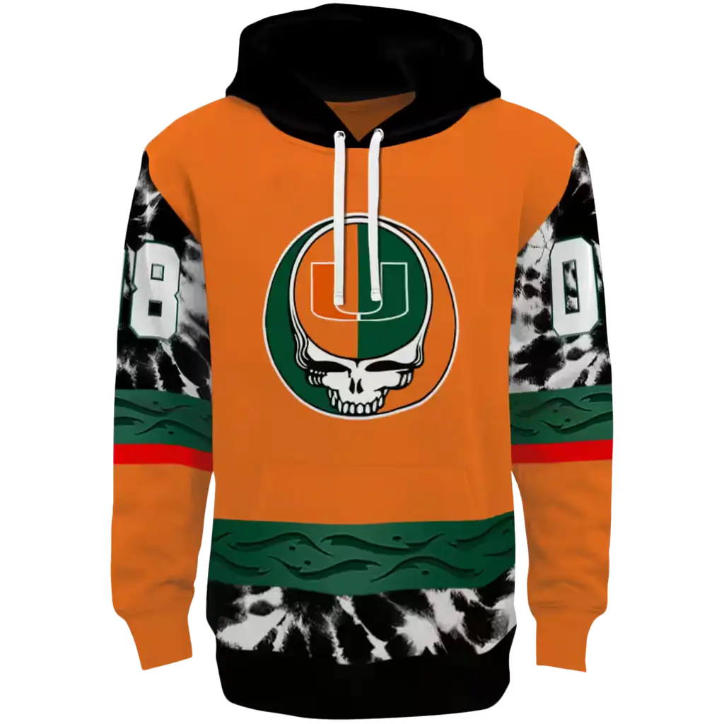 customized miami hurricanes grateful vibes orange hoodie best selling customized miami hurricanes grateful vibes orange hoodie best selling