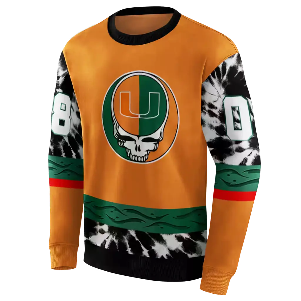 customized miami hurricanes grateful vibes orange hoodie new arrival customized miami hurricanes grateful vibes orange hoodie new arrival