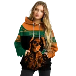 customized miami hurricanes grim reaper orange black hoodie best selling