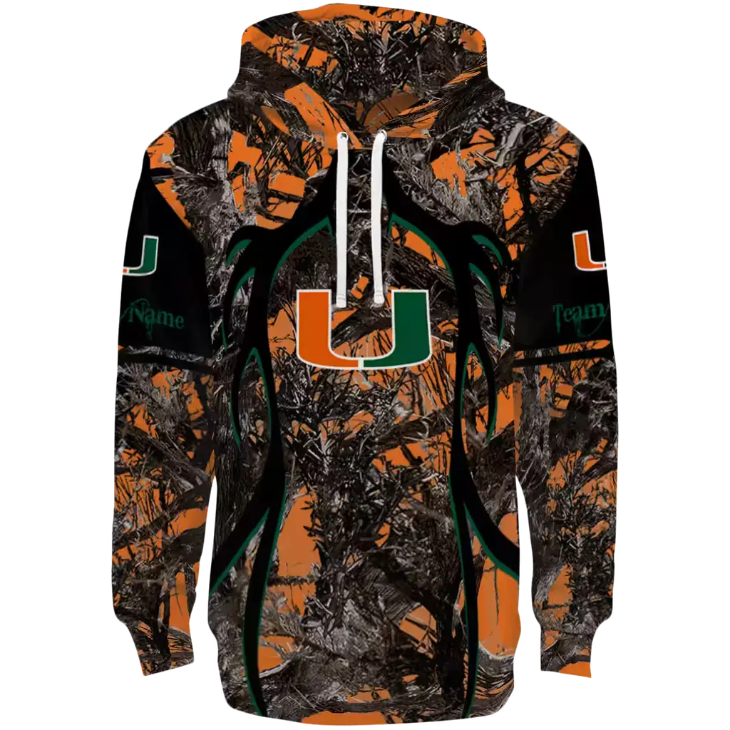 customized miami hurricanes hunting theme orange black hoodie best selling customized miami hurricanes hunting theme orange black hoodie best selling