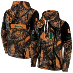 customized miami hurricanes hunting theme orange black hoodie best selling