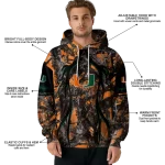 customized miami hurricanes hunting theme orange black hoodie best selling