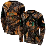 customized miami hurricanes hunting theme orange black hoodie best selling