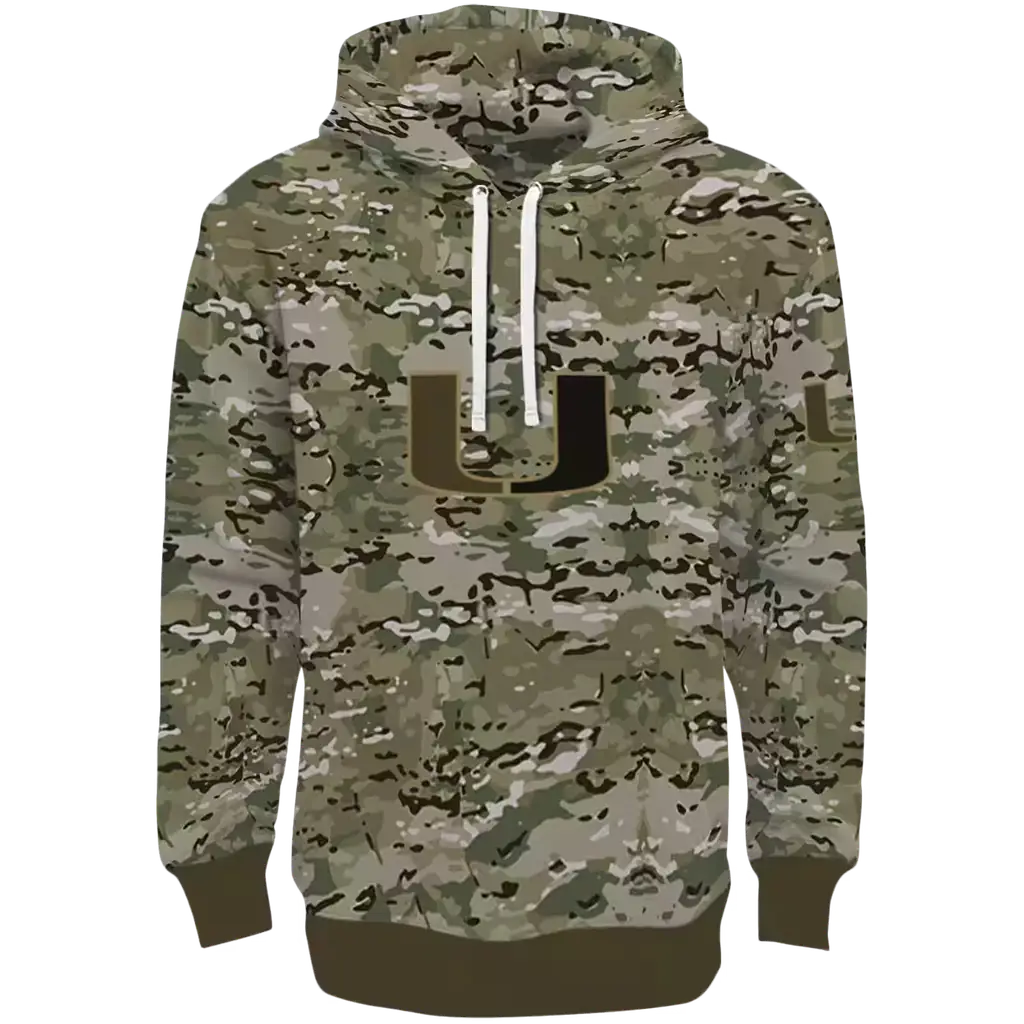 customized miami hurricanes military style hoodie best selling customized miami hurricanes military style hoodie best selling