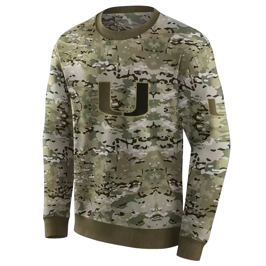 customized miami hurricanes military style hoodie new arrival customized miami hurricanes military style hoodie new arrival