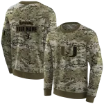 customized miami hurricanes military style hoodie best selling