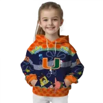 customized miami hurricanes spongebob patrick star orange navy hoodie best selling