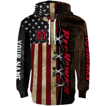 customized miami redhawks american pride hoodie best selling