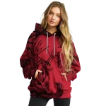 customized miami redhawks deer silhouette red hoodie best selling