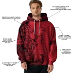 customized miami redhawks deer silhouette red hoodie best selling