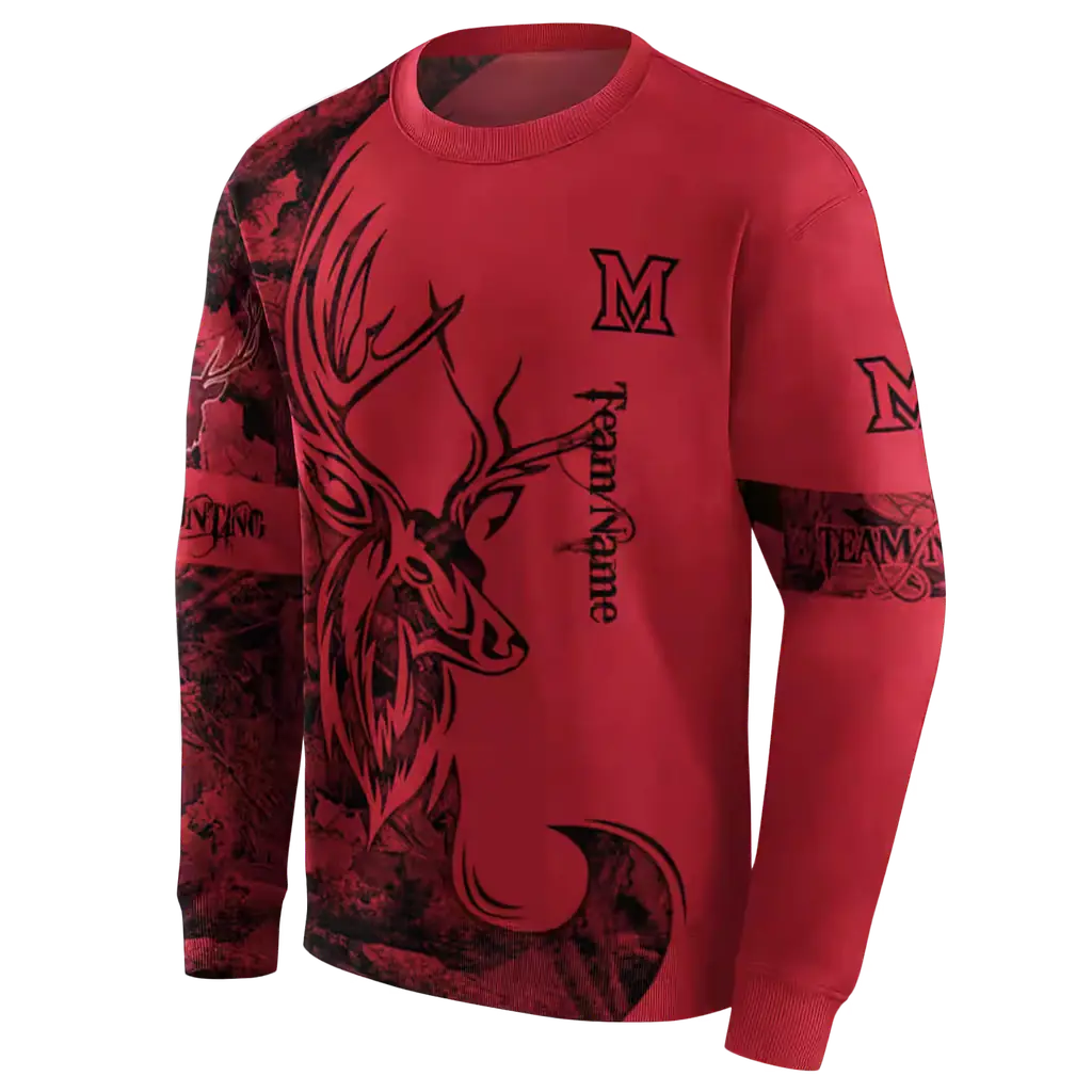 customized miami redhawks deer silhouette red hoodie new arrival customized miami redhawks deer silhouette red hoodie new arrival