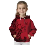 customized miami redhawks deer silhouette red hoodie best selling