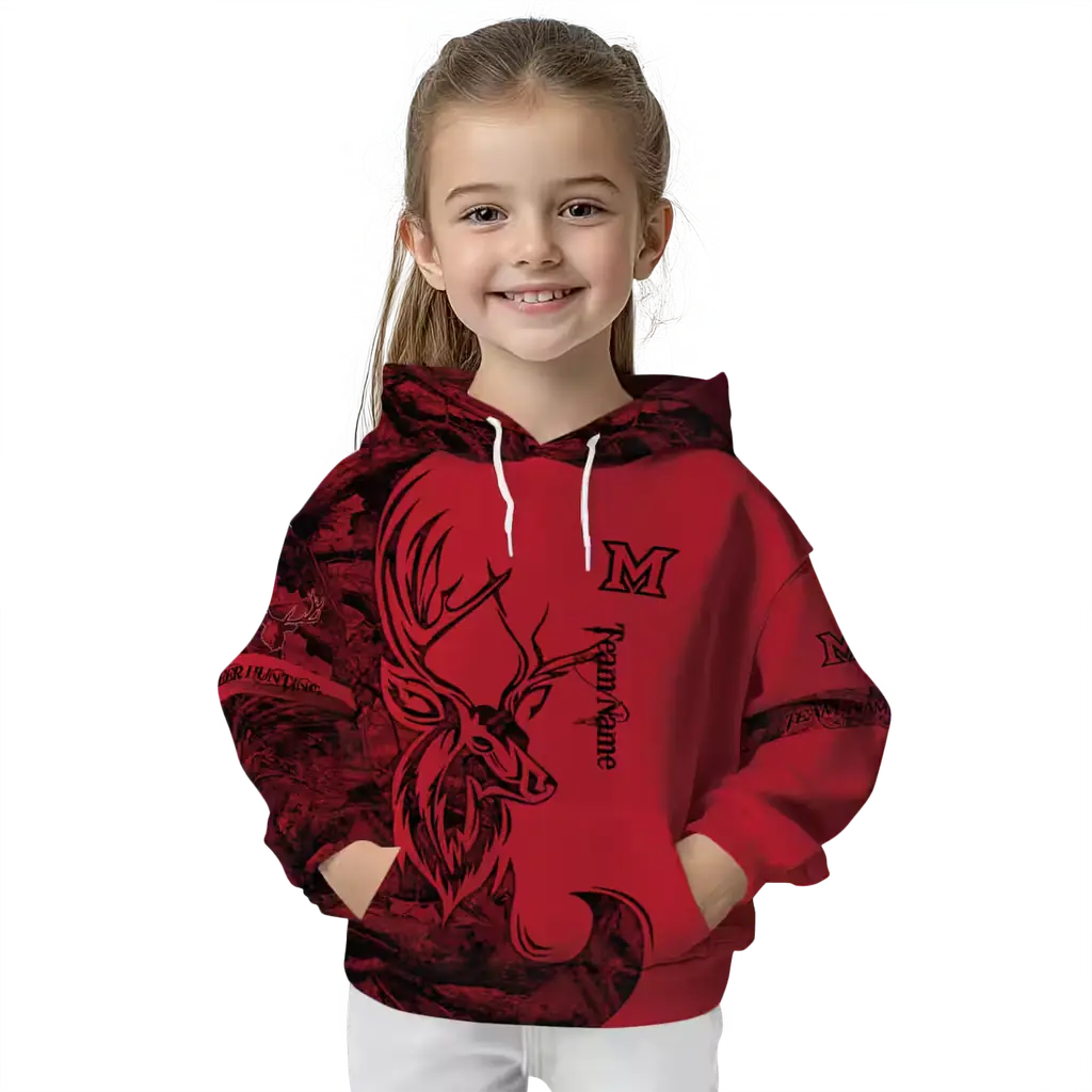 customized miami redhawks deer silhouette red hoodie top rated customized miami redhawks deer silhouette red hoodie top rated