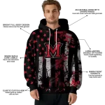 customized miami redhawks distressed flag red black hoodie best selling