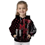 customized miami redhawks distressed flag red black hoodie best selling