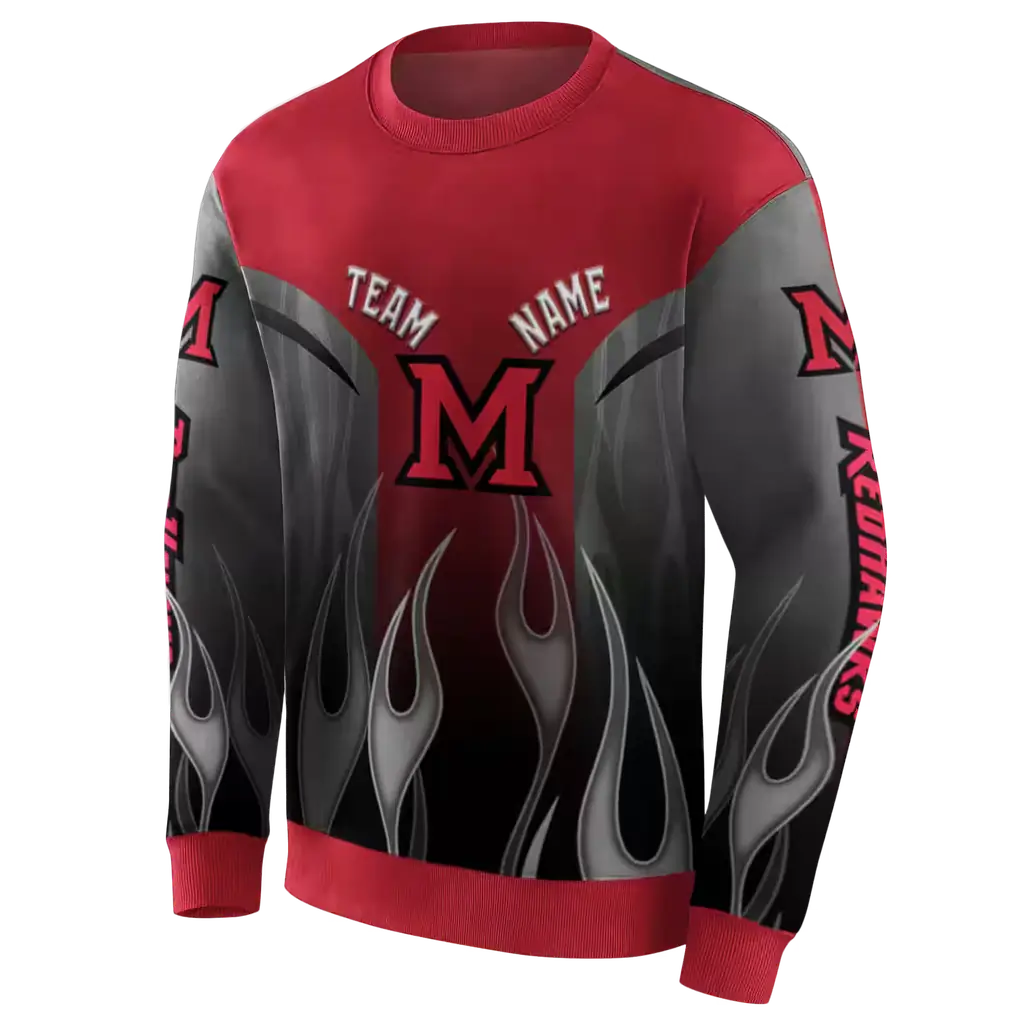 customized miami redhawks flame design red hoodie new arrival customized miami redhawks flame design red hoodie new arrival
