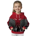 customized miami redhawks flame design red hoodie best selling