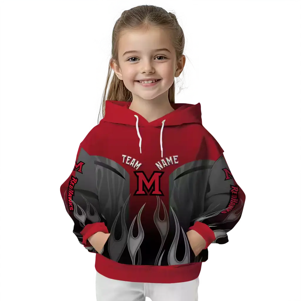 customized miami redhawks flame design red hoodie top rated customized miami redhawks flame design red hoodie top rated