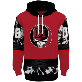 customized miami redhawks grateful vibes red hoodie best selling