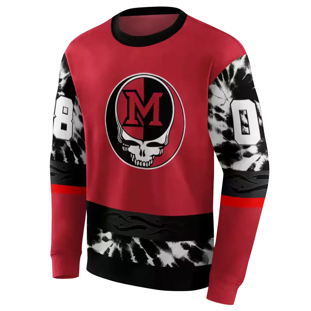 customized miami redhawks grateful vibes red hoodie new arrival customized miami redhawks grateful vibes red hoodie new arrival