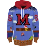 customized miami redhawks mario blue black hoodie best selling