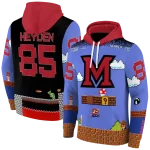 customized miami redhawks mario blue black hoodie best selling