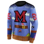 customized miami redhawks mario blue black hoodie best selling