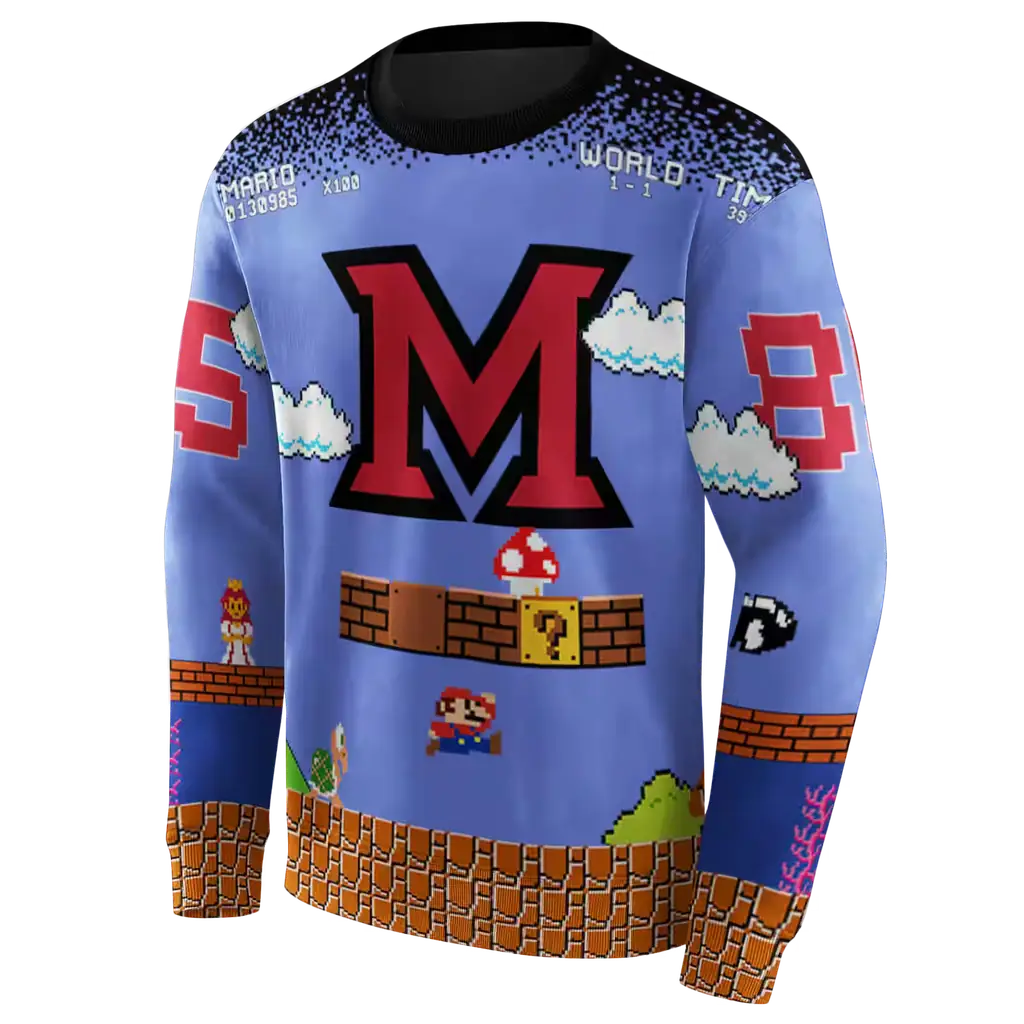 customized miami redhawks mario blue black hoodie new arrival customized miami redhawks mario blue black hoodie new arrival