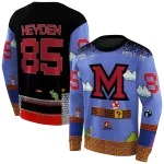 customized miami redhawks mario blue black hoodie best selling